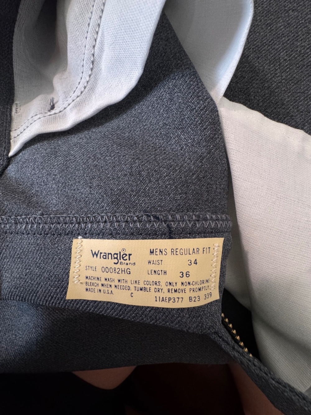 Wrangler Wrancher Dress Boot Jean Men's 34x36 in Gray - Picture 6 of 6
